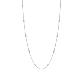 0.6 CTW Adjustable Station Necklace