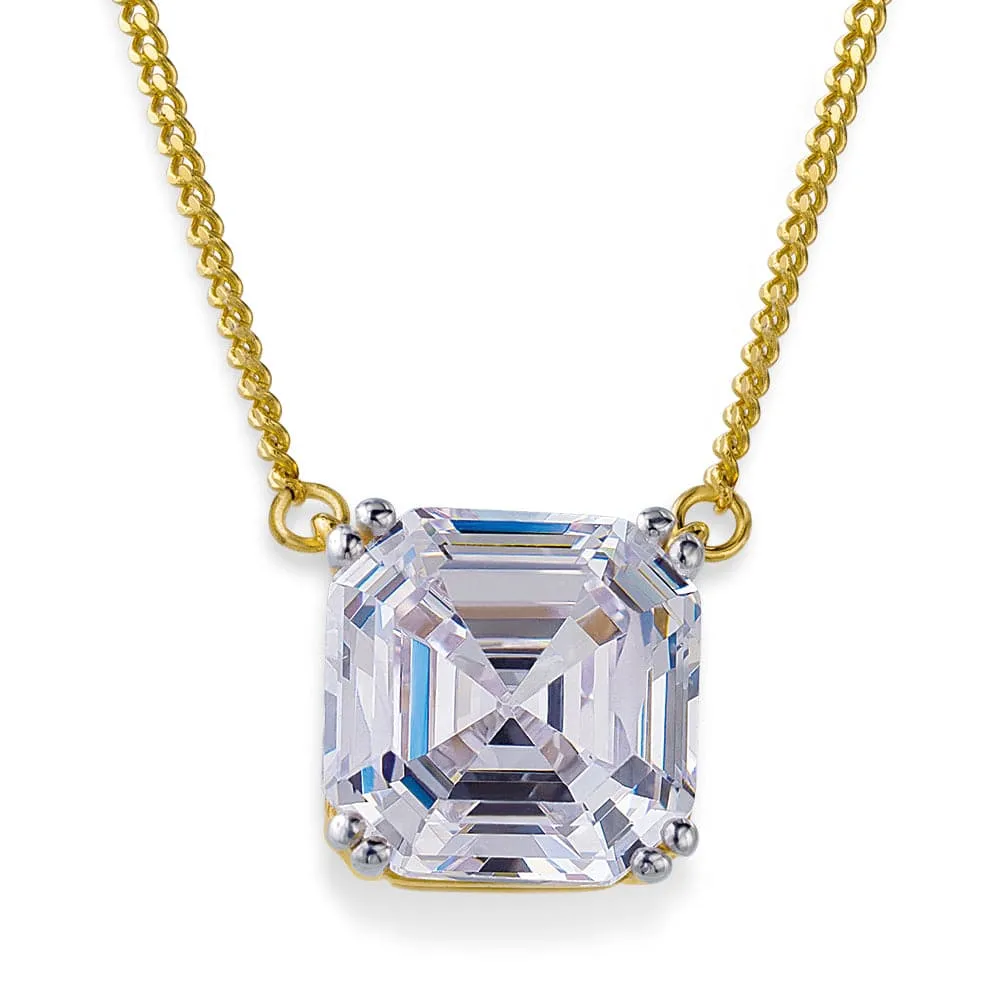 3 ct. Asscher Cut Necklace