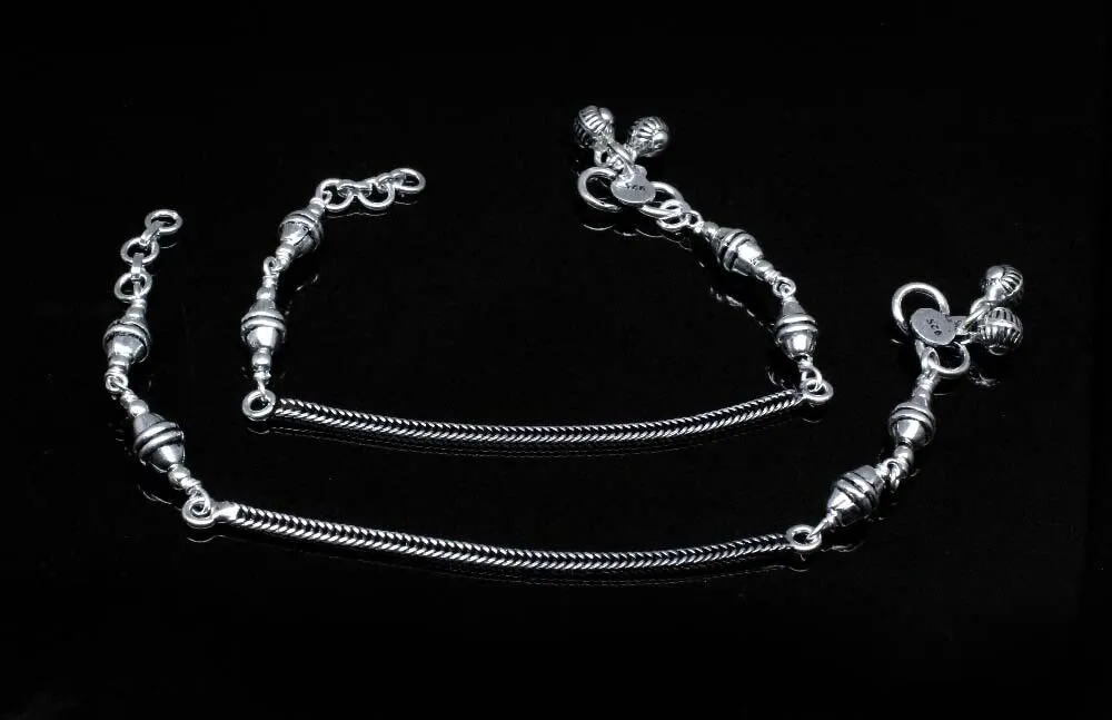 925 Silver Jewelry Kids Anklets 6.5"