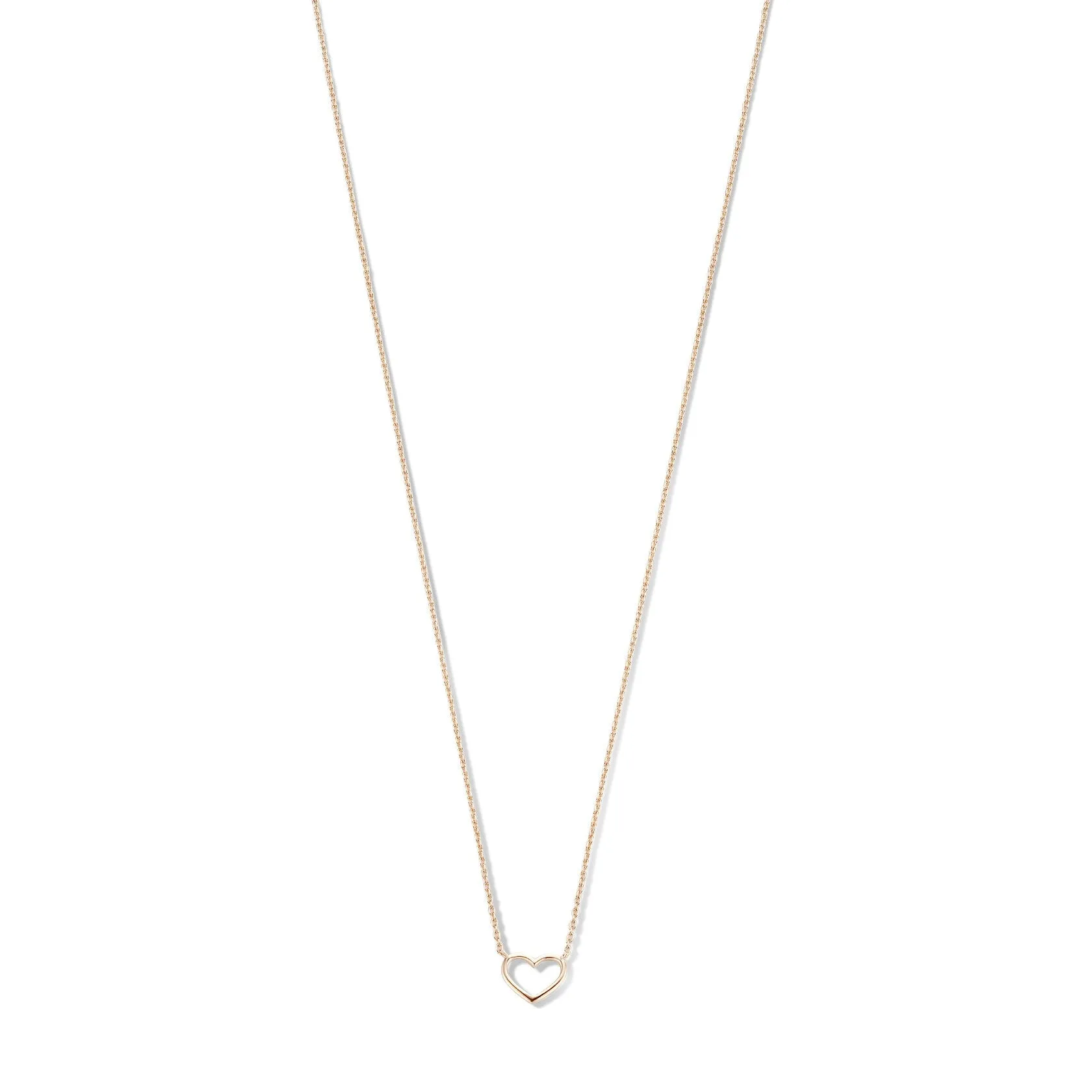 Cadeau d'Isabel 14 karat rose gold necklace with bracelet gift set with heart