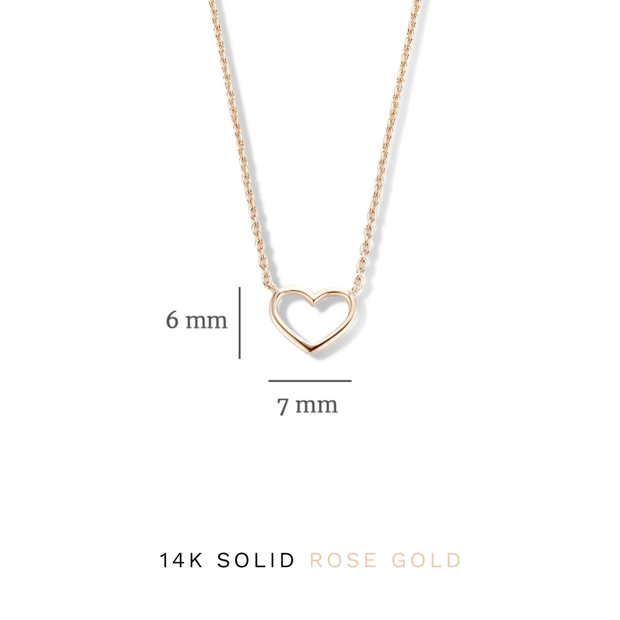 Cadeau d'Isabel 14 karat rose gold necklace with bracelet gift set with heart