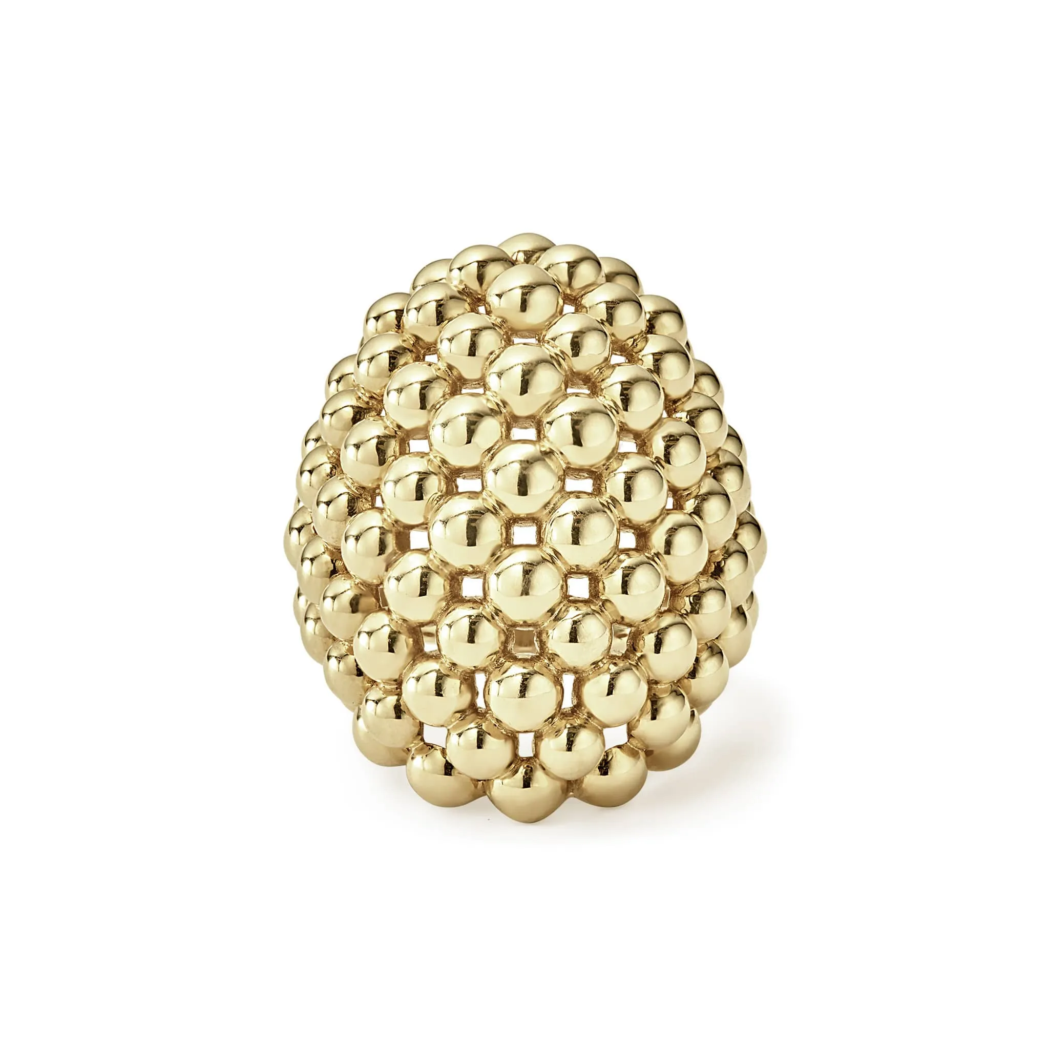 Caviar Gold 18K Gold Oval Statement Ring