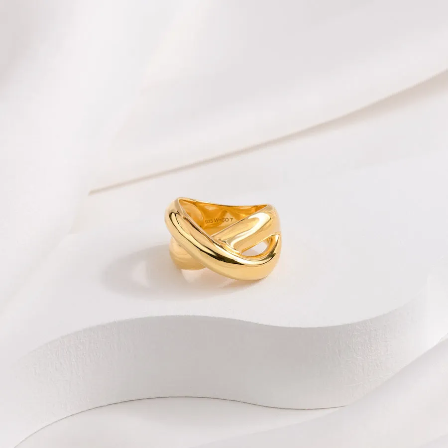 Cross 14K Gold Vermeil Ring