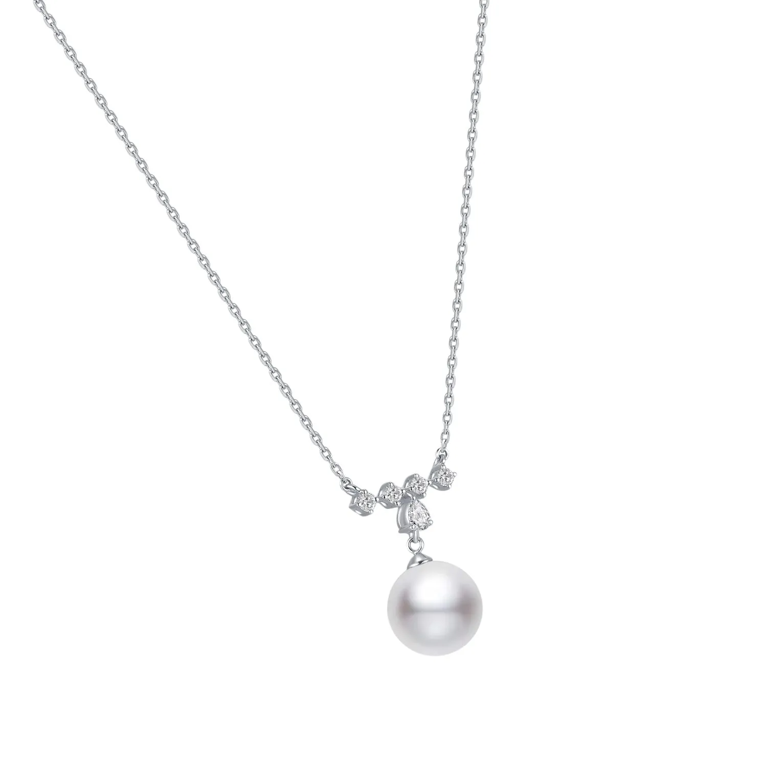 Diamond "5*" Seawater Pearl Necklace