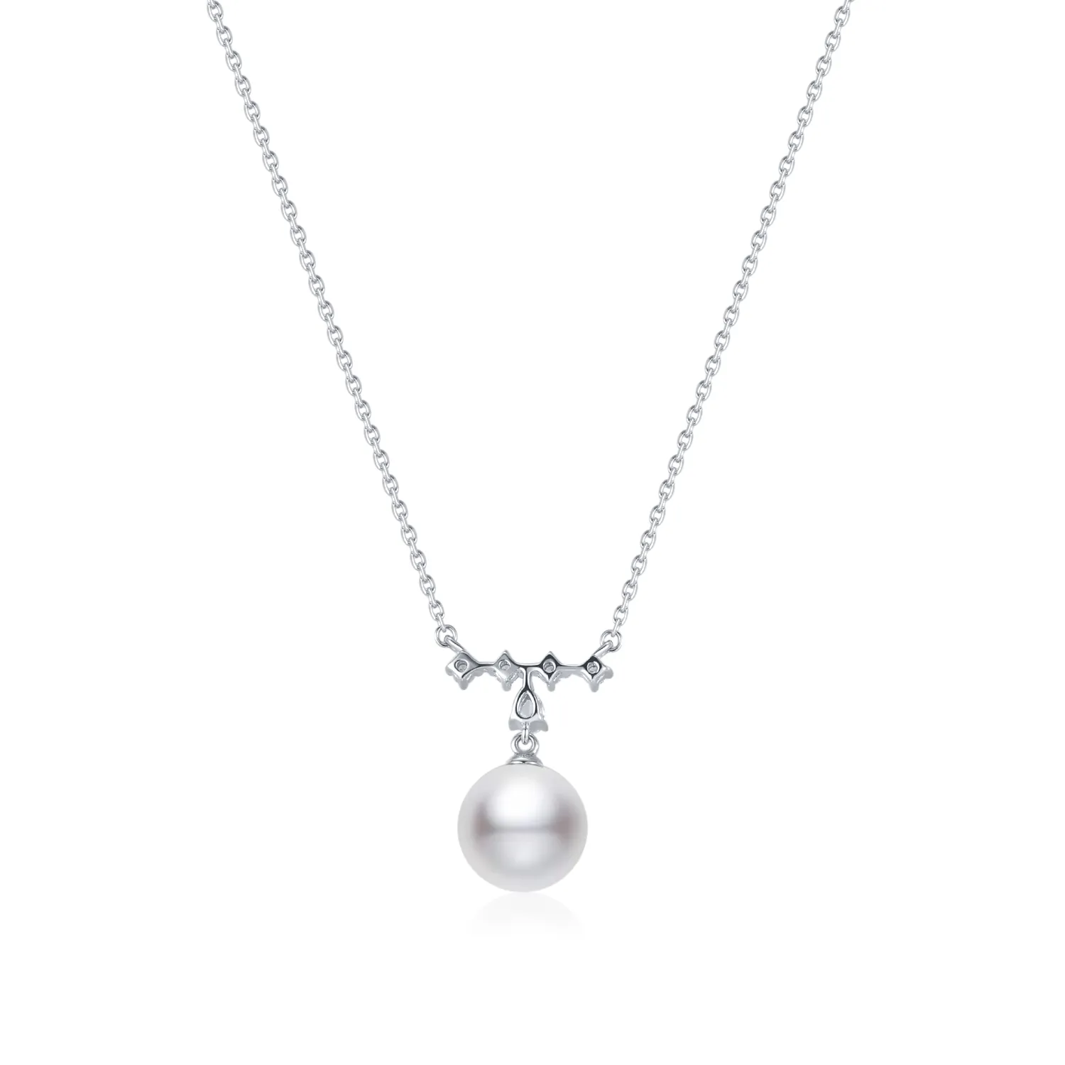 Diamond "5*" Seawater Pearl Necklace