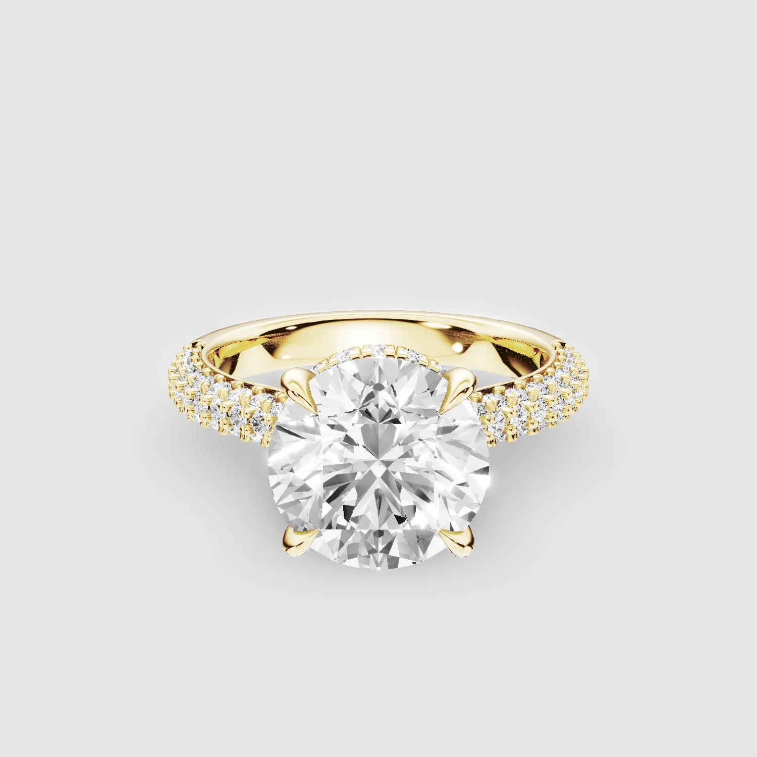 Glitterati Solitaire Ring -Round