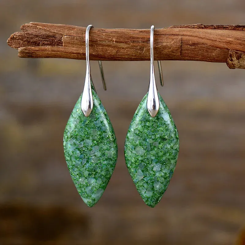 Natural Vibrant Stone Huggie Earrings