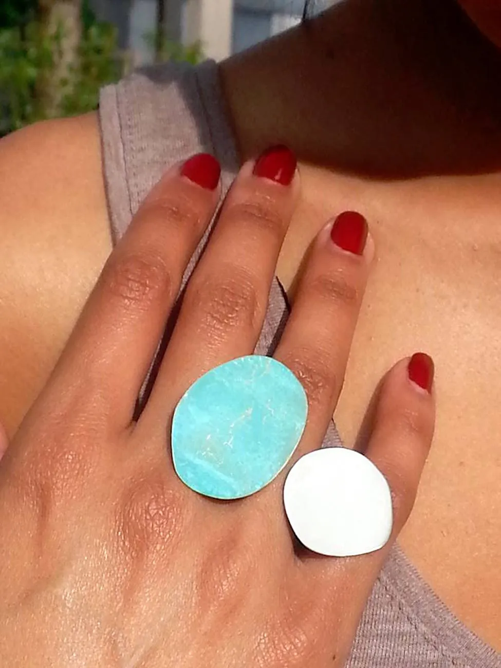 Pebbles Ring Alpaca Patina
