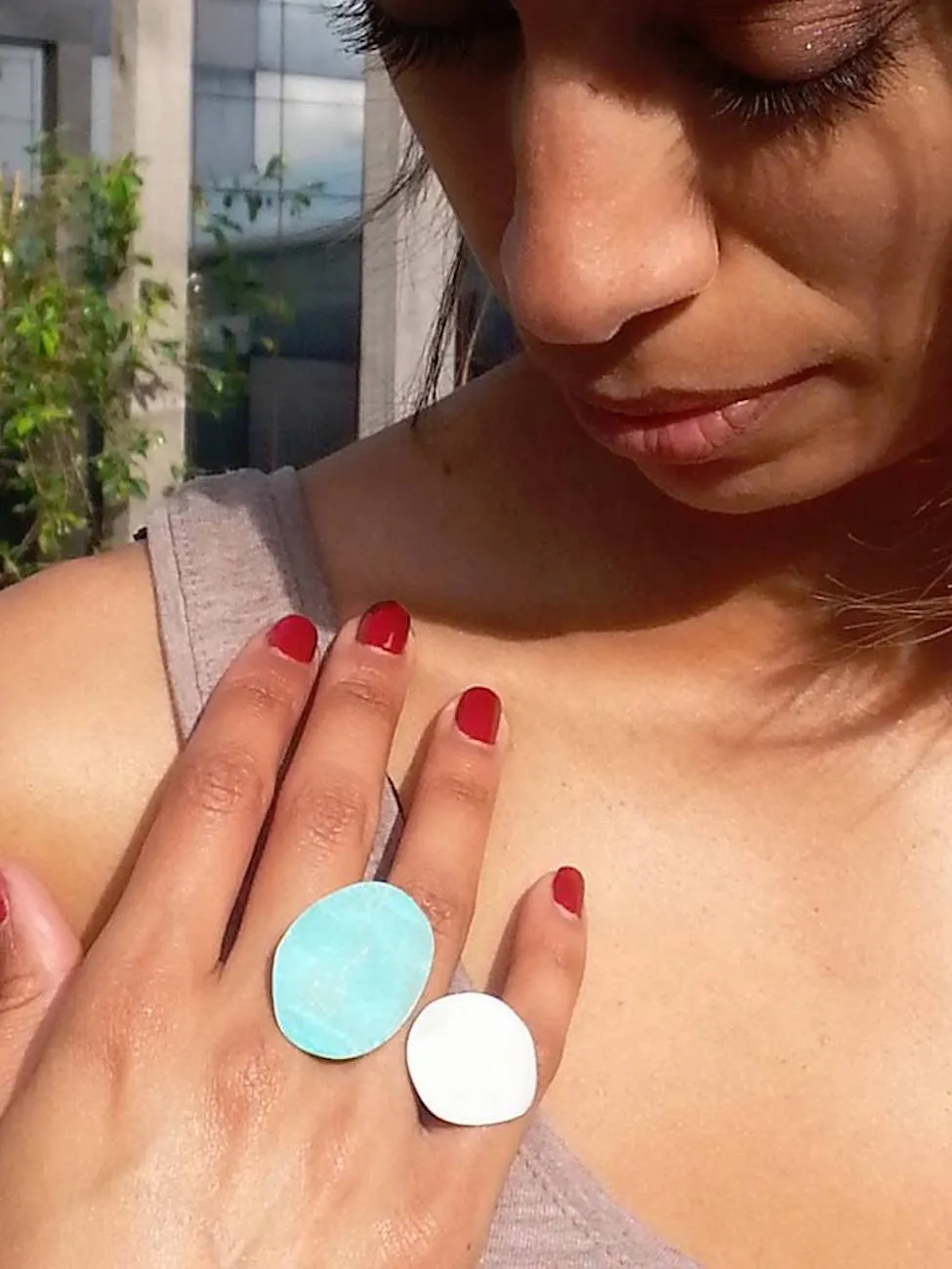 Pebbles Ring Alpaca Patina
