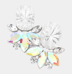 Prissy - Statement Rhinestone Earrings (Clear)