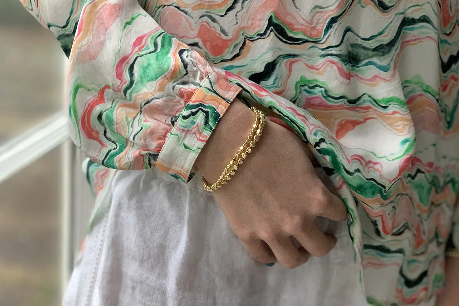 Sabal Major Gold Nugget Stretchy Bracelet Set