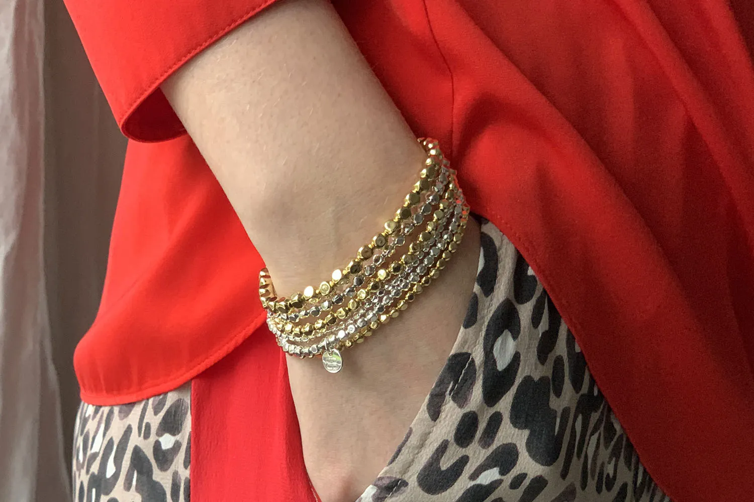 Samra Gold Stretchy Bracelet Duo