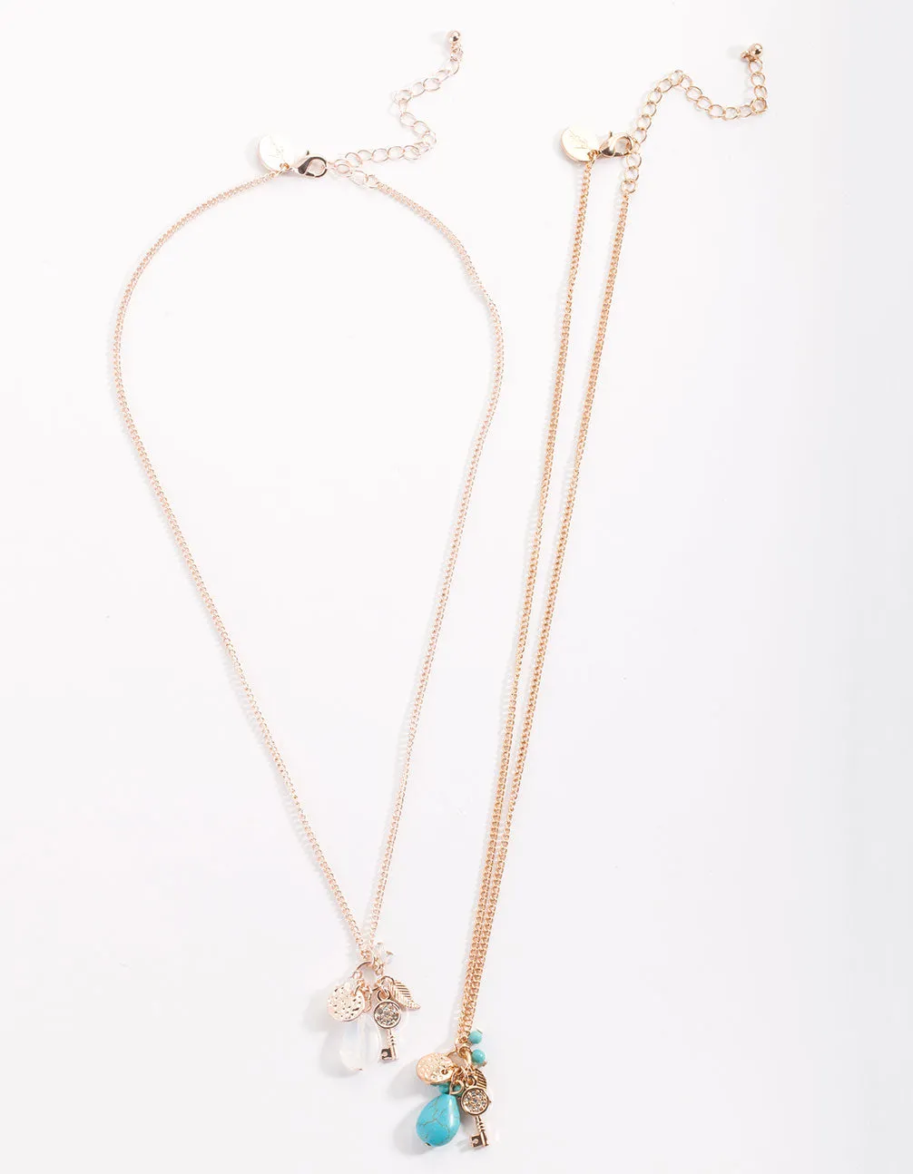 Semi Precious Gem Cluster Necklace Pack