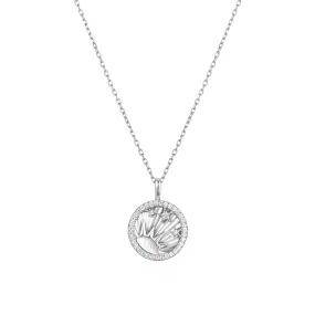 Silver Shiny Sun Star Necklace