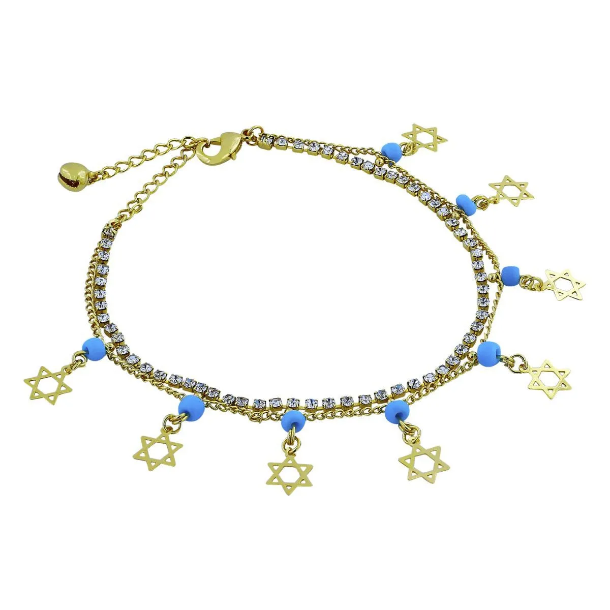 Star Turquoise Stylish Indo Dainty Delicate Charms Single Leg Payal
