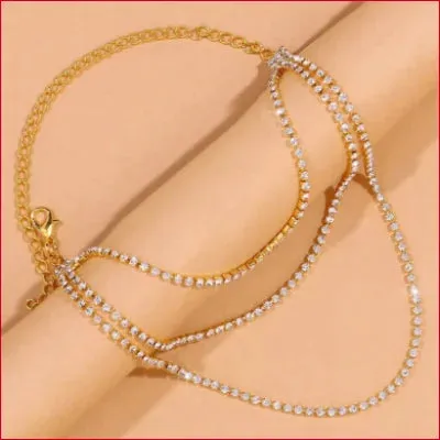 Stylish Ankle Bracelet Women’s Jewelry in Silver, Gold, or Black