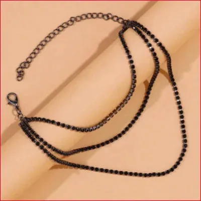 Stylish Ankle Bracelet Women’s Jewelry in Silver, Gold, or Black